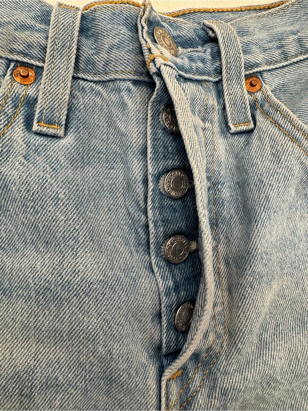 Light Blue Distressed Denim Women's Shorts - Picture 3 of 8